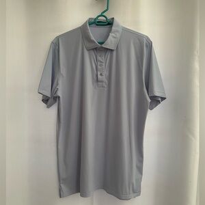 G/FORE Men Short Sleeve Golf Polo In Color Light Blue Size Large